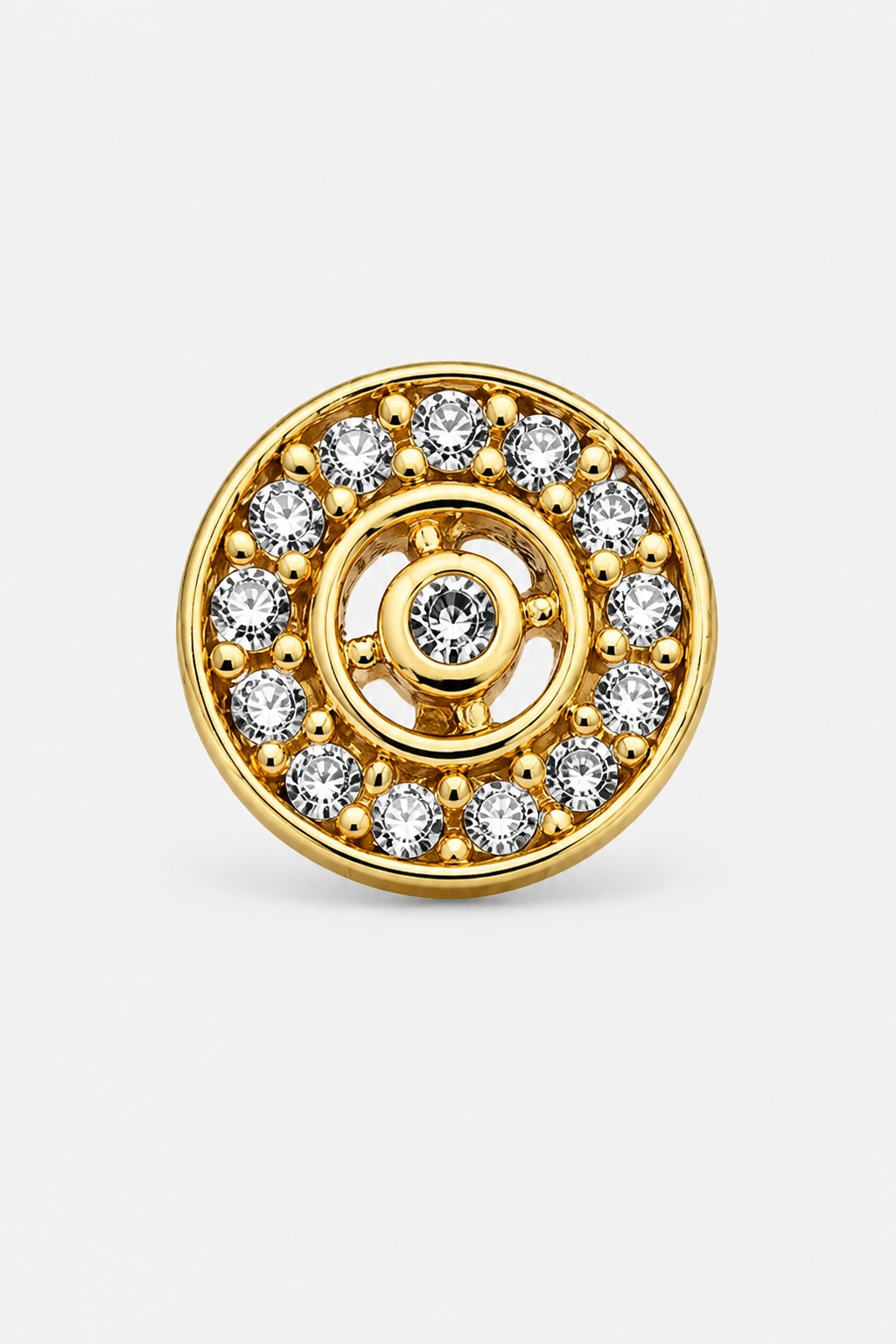 Halo Disc Studs · Yellow Gold · Prompt 3