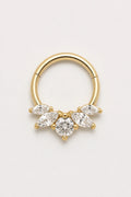 14k Gold Piercing Clicker mit Marquise-Zirkonia · Yellow Gold · Studio 1/3 Guided [mj-base:003-0020] [mj-variant:001] [mj-role:variant_main] [mj-rank:0]