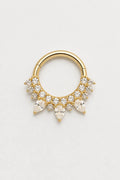 14k Gold Piercing Clicker mit Tropfen-Zirkonia · Yellow Gold · Studio 1/3 Guided [mj-base:003-0005] [mj-variant:001] [mj-role:variant_main] [mj-rank:0]