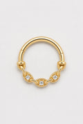 14k Gold Piercing Clicker mit klaren Zirkonia · Yellow Gold · Studio 1/3 Guided [mj-base:003-0023] [mj-variant:001] [mj-role:variant_main] [mj-rank:0]