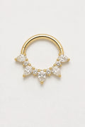 14k Gold Piercing Clicker mit Tropfen-Zirkonia · Yellow Gold · Studio 1/3 Guided [mj-base:003-0031] [mj-variant:001] [mj-role:variant_main] [mj-rank:0]