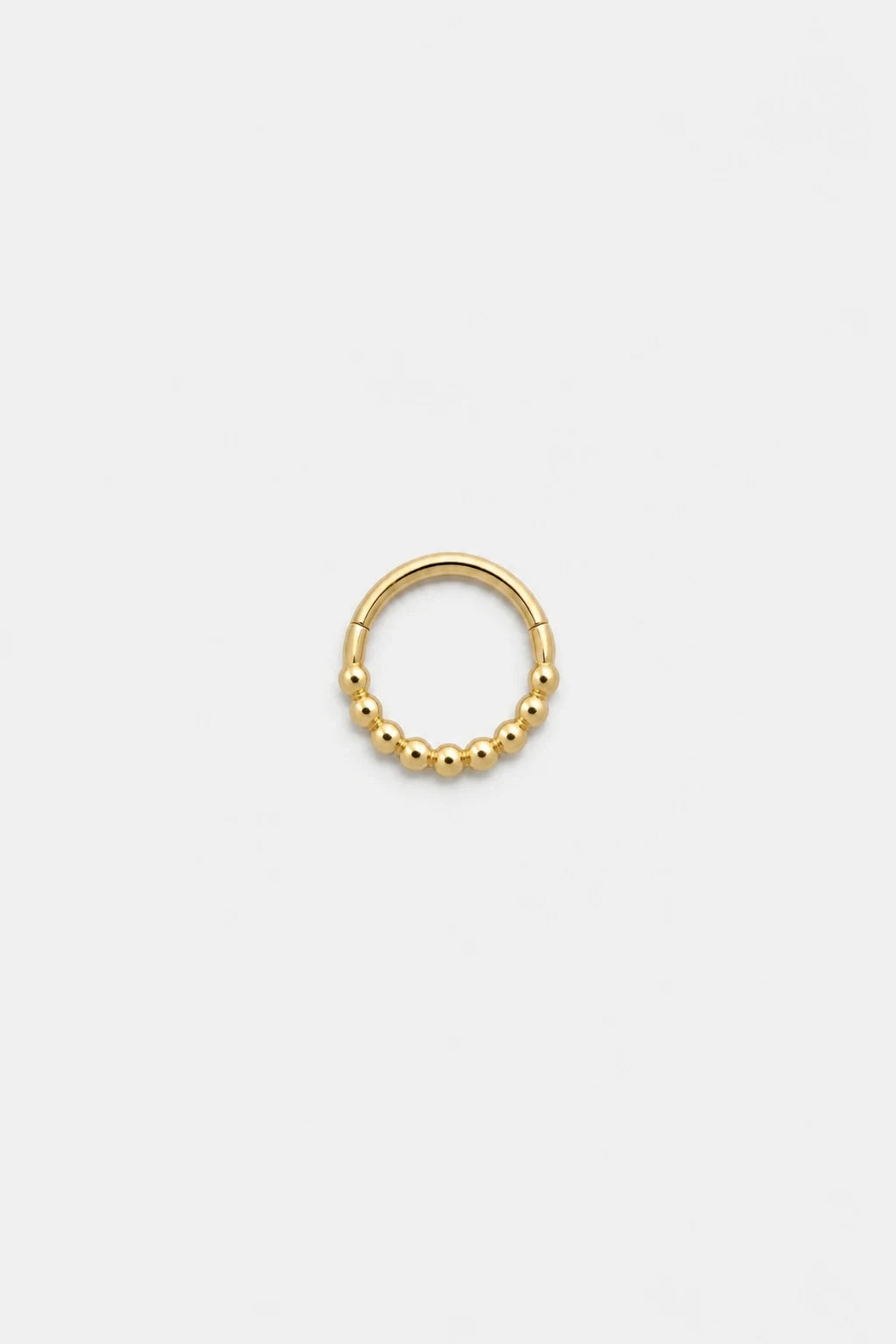 14k Gold Piercing Clicker mit Kugelstruktur · Yellow Gold · Studio 4/5 Wide