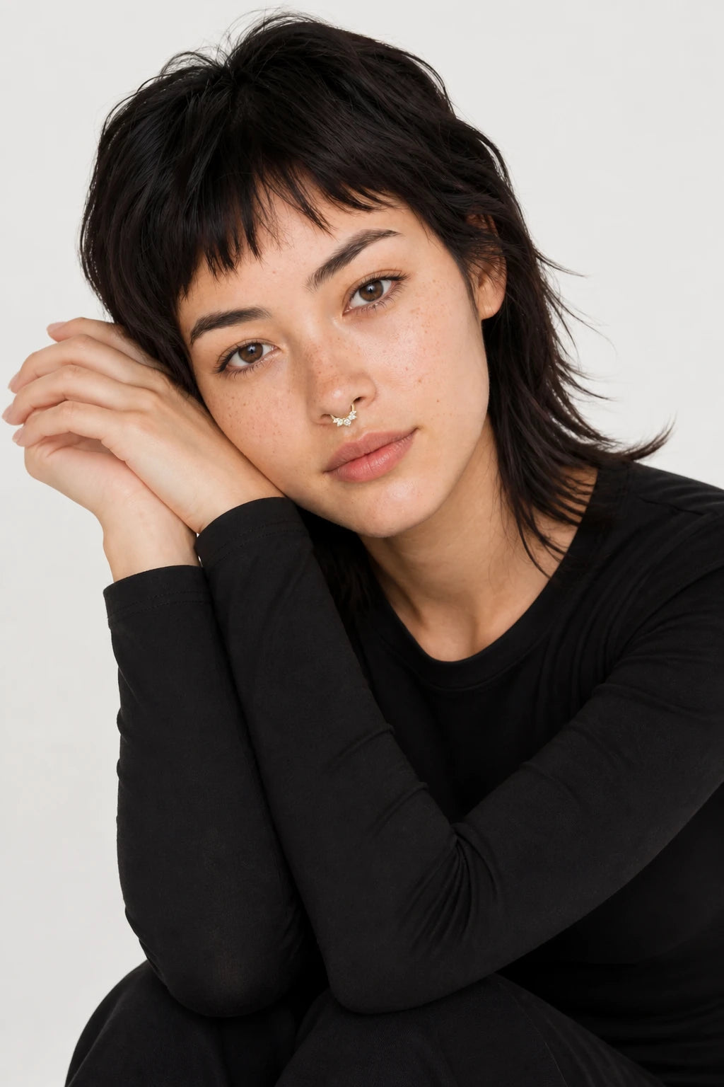 14k Gold Piercing Clicker mit Marquise-Zirkonia · Yellow Gold · Septum 2/4 Direct Eye