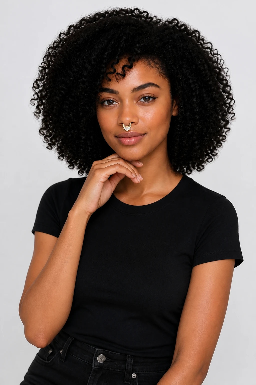 14k Gold Piercing Clicker mit Baguette-Zirkonia · Yellow Gold · Septum 2/4 Direct Eye