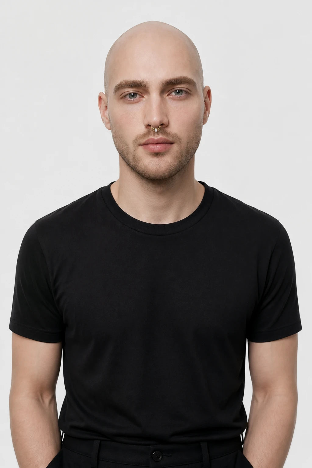 14k Gold Piercing Clicker mit Tropfen-Zirkonia · Yellow Gold · Septum 2/4 Direct Eye