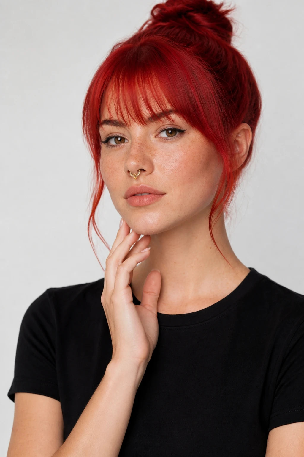 14k Gold Piercing Clicker mit Zirkonia-Cluster · Yellow Gold · Septum 2/4 Direct Eye