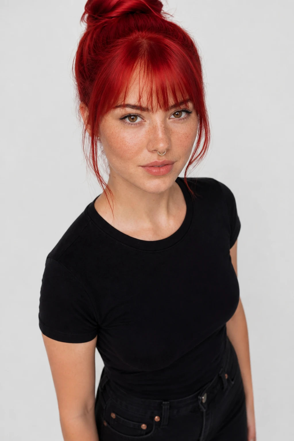 14k Gold Piercing Clicker mit Zirkonia-Cluster · Yellow Gold · Septum 3/4 Direct High