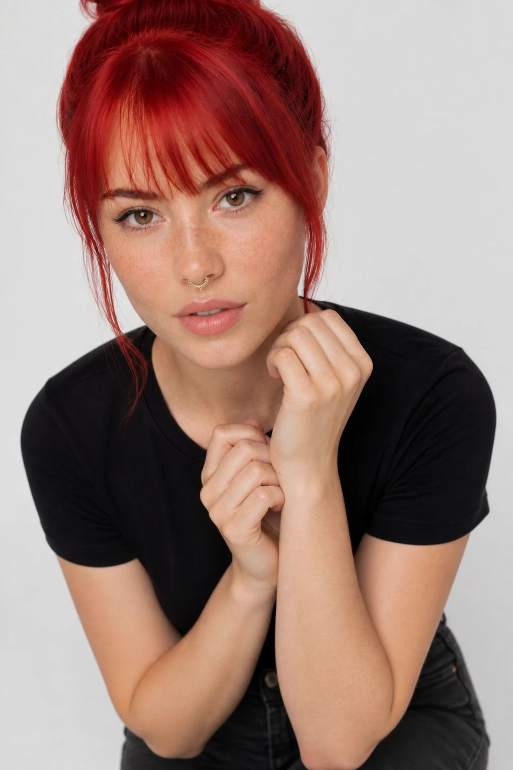 14k Gold Piercing Clicker mit Kugelstruktur · Yellow Gold · Septum 3/4 Direct High