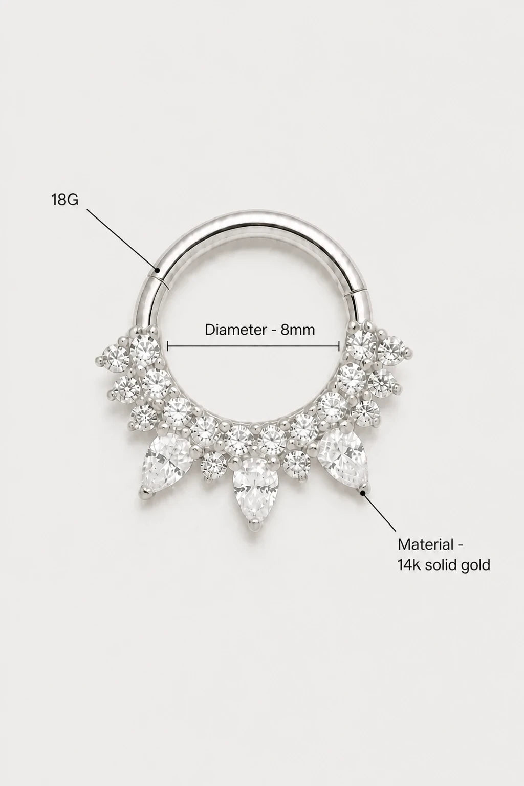 Petal Arc Clicker · White Gold · Studio 3/3 Specs