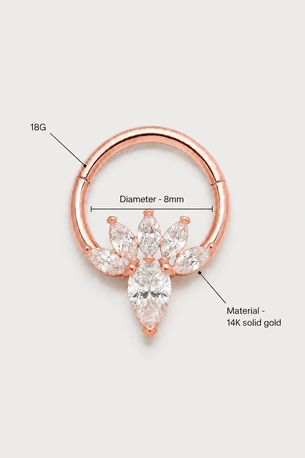 Bloom Cluster Clicker · Rose Gold · Studio 3/3 Specs