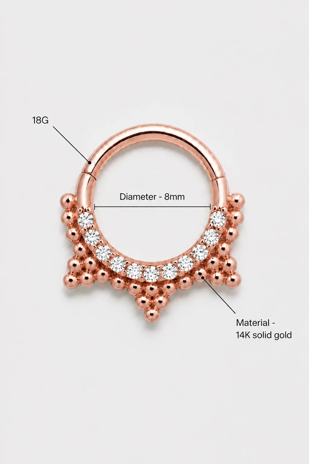 Beaded Fringe Clicker · Rose Gold · Studio 3/3 Specs