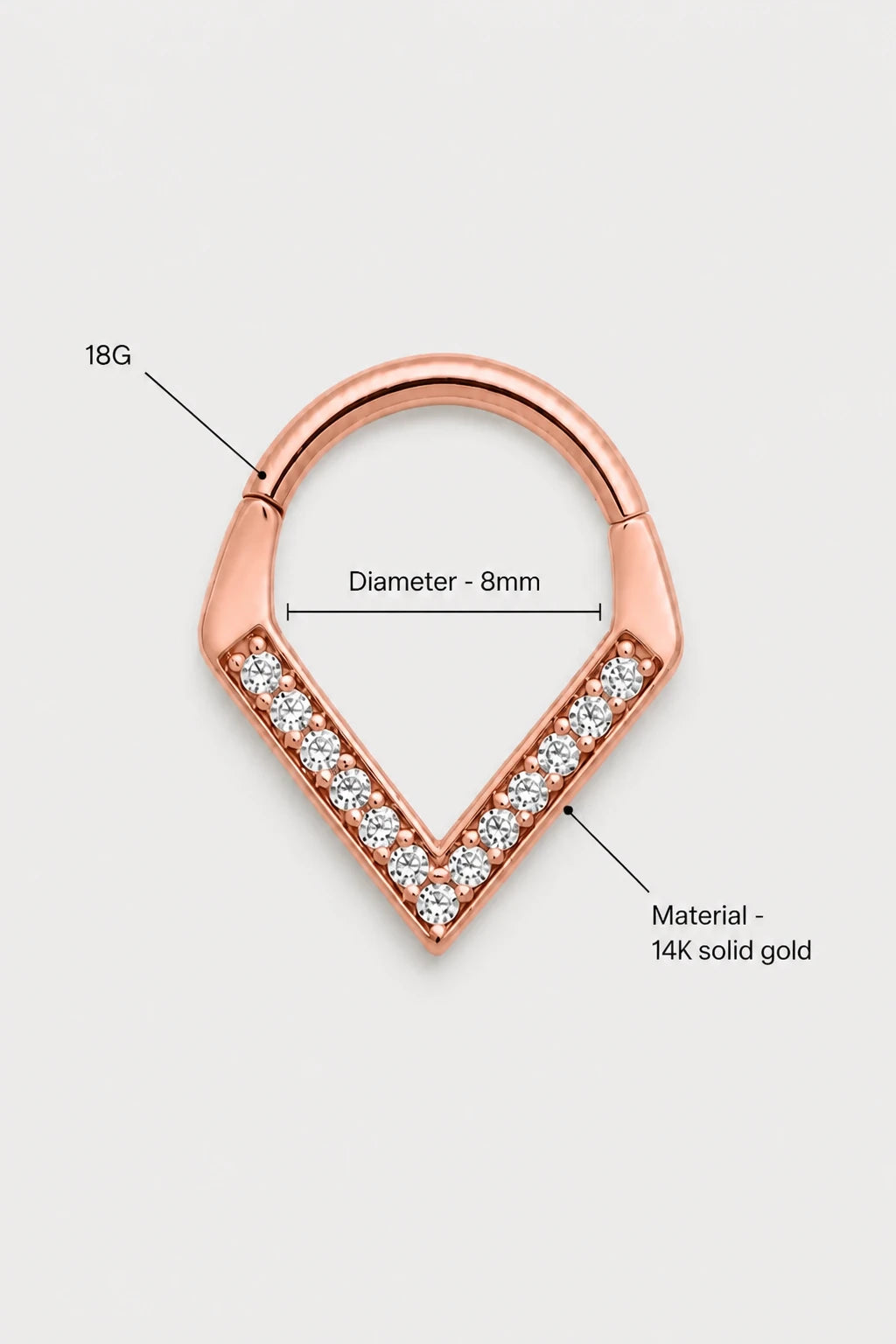 Chevron Clicker · Rose Gold · Studio 3/3 Specs