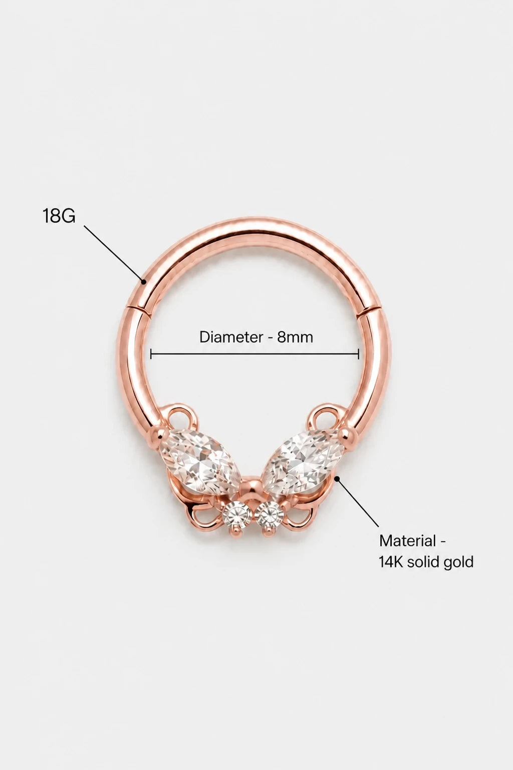 Butterfly Clicker · Rose Gold · Studio 3/3 Specs