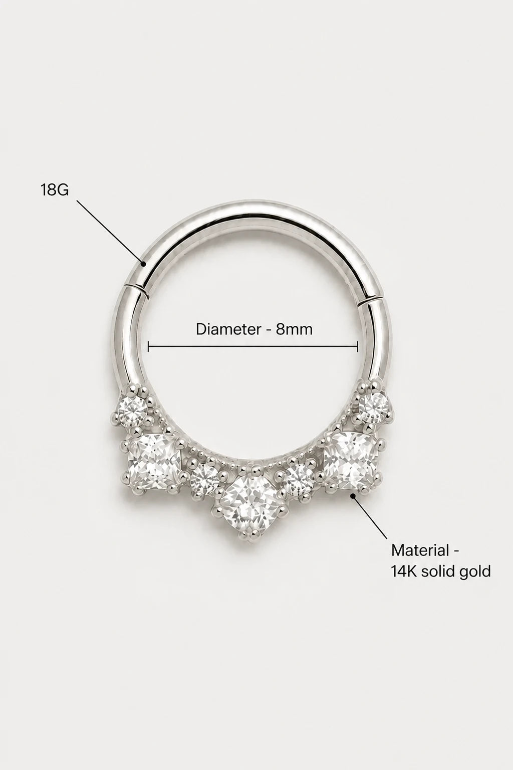 Mixed Cut Clicker · White Gold · Studio 3/3 Specs