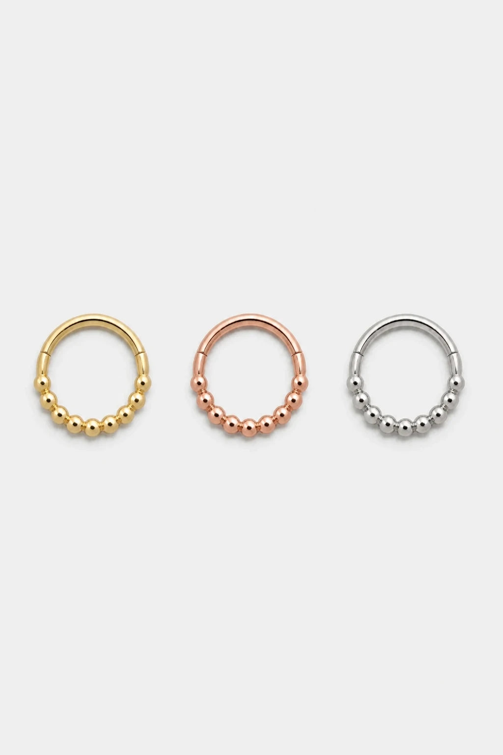 14k Gold Piercing Clicker mit Kugelstruktur · Yellow Gold · Studio 5/5 Colorways