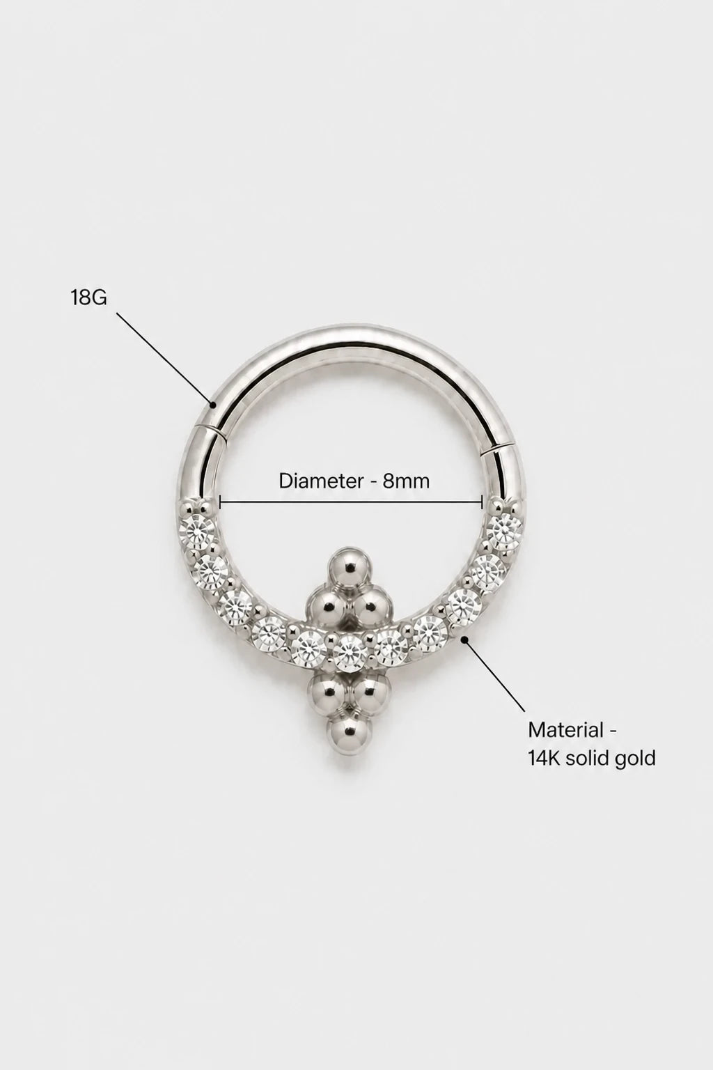 Dotted Drop Clicker · White Gold · Studio 3/3 Specs