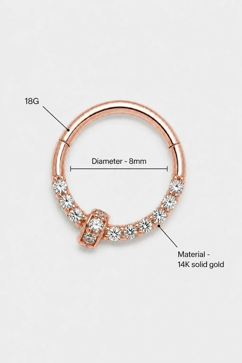 Pavé Bead Clicker · Rose Gold · Studio 3/3 Specs