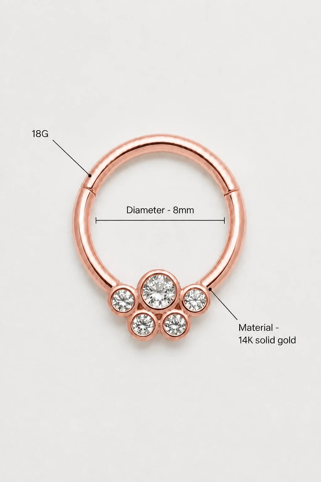 Five Stone Clicker · Rose Gold · Studio 3/3 Specs