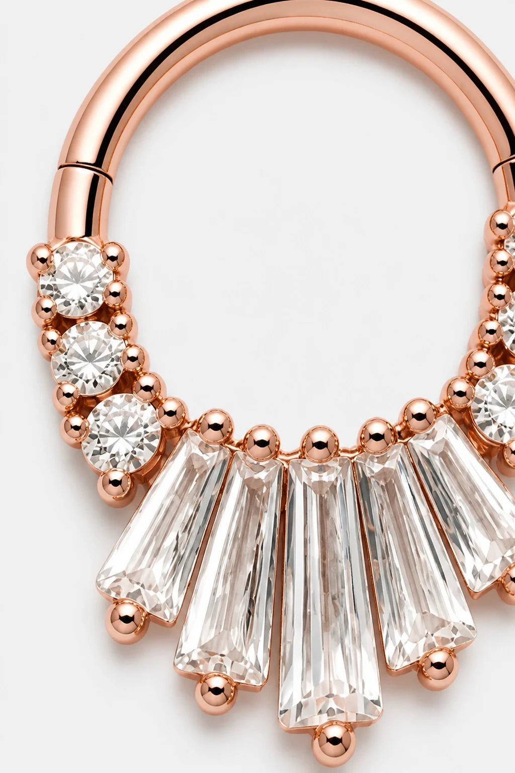 Baguette Arc Clicker · Rose Gold · Studio 2/3 Macro