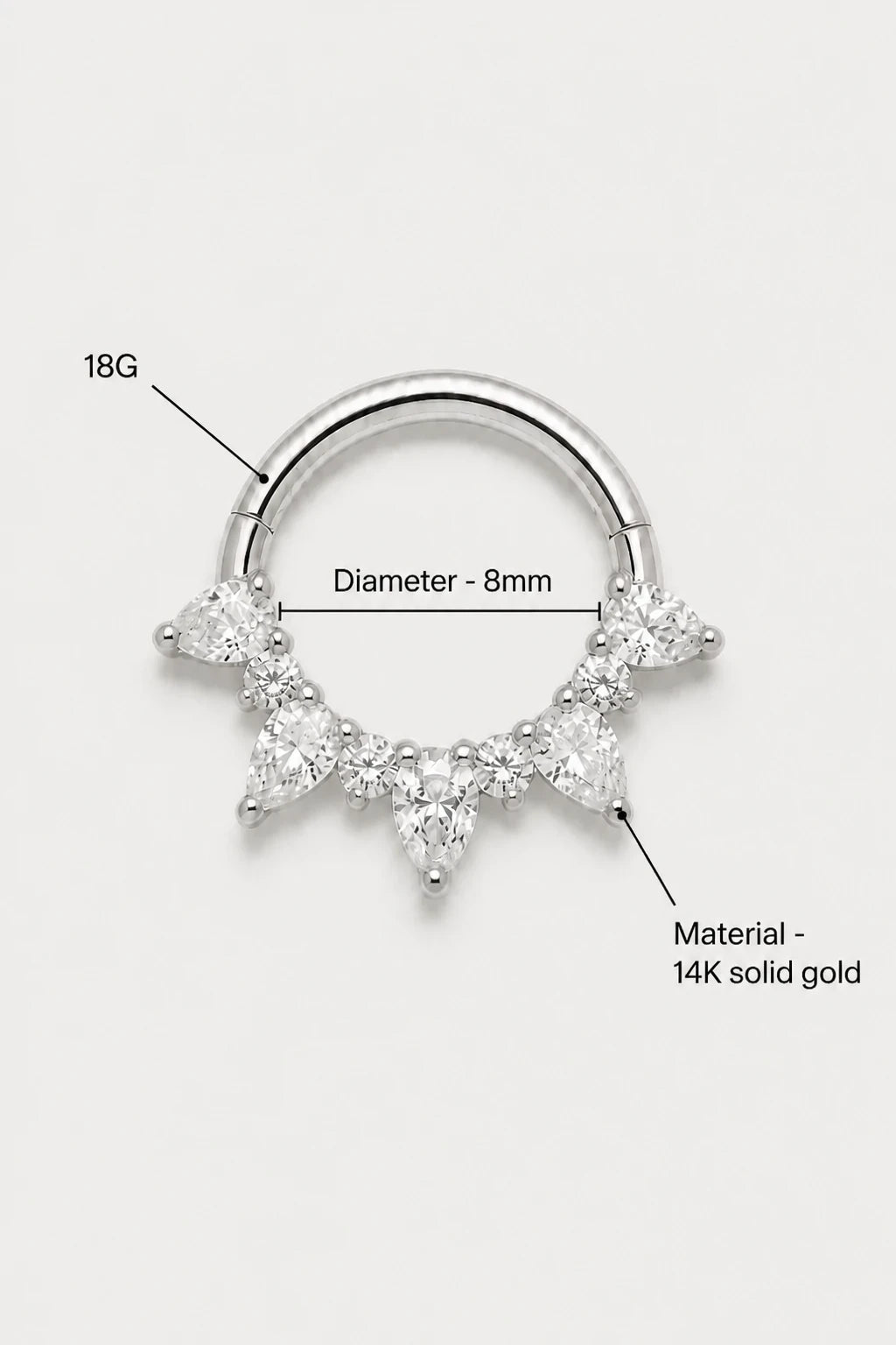 Pear Arc Clicker · White Gold · Studio 3/3 Specs
