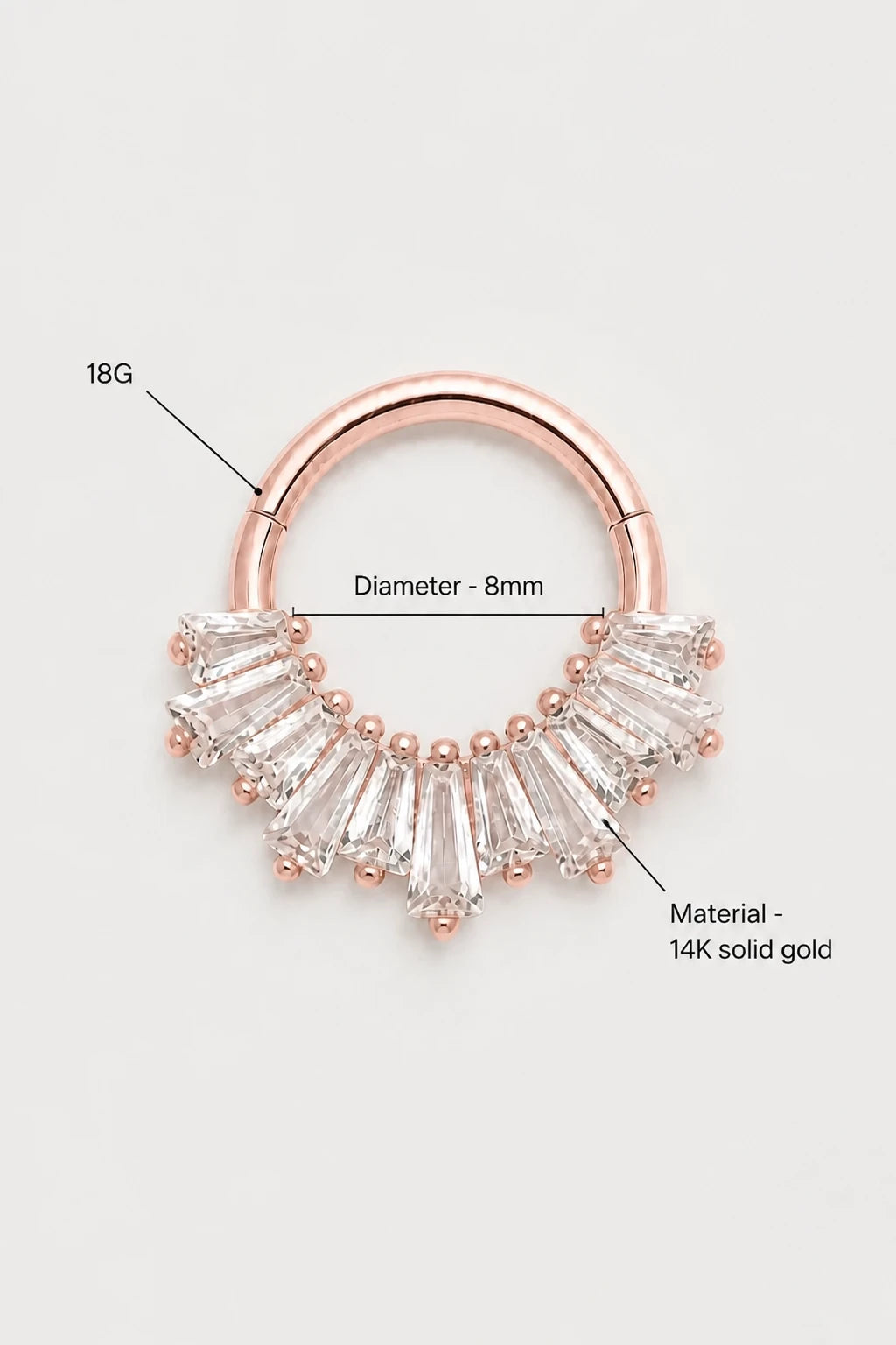 Baguette Fan Clicker · Rose Gold · Studio 3/3 Specs