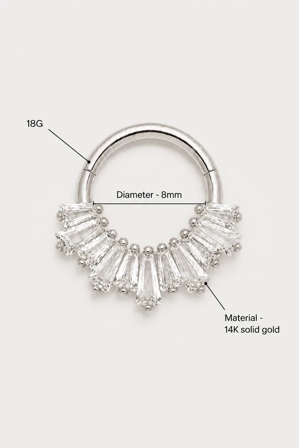 Baguette Fan Clicker · White Gold · Studio 3/3 Specs
