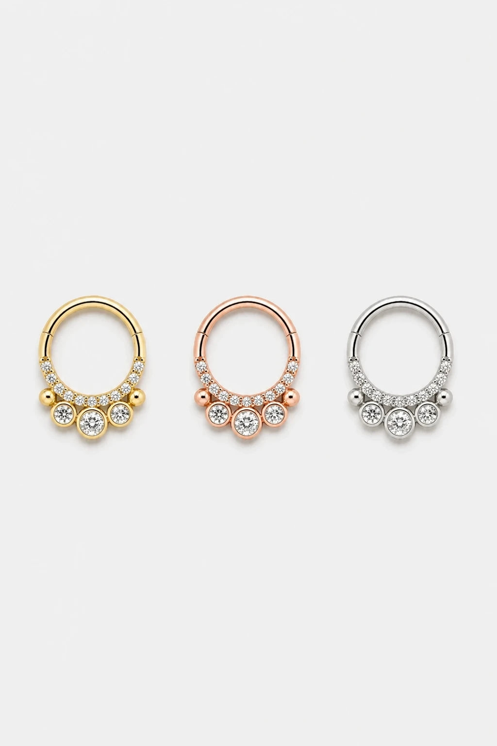 14k Gold Piercing Clicker mit Kugelstruktur · Yellow Gold · Studio 5/5 Colorways