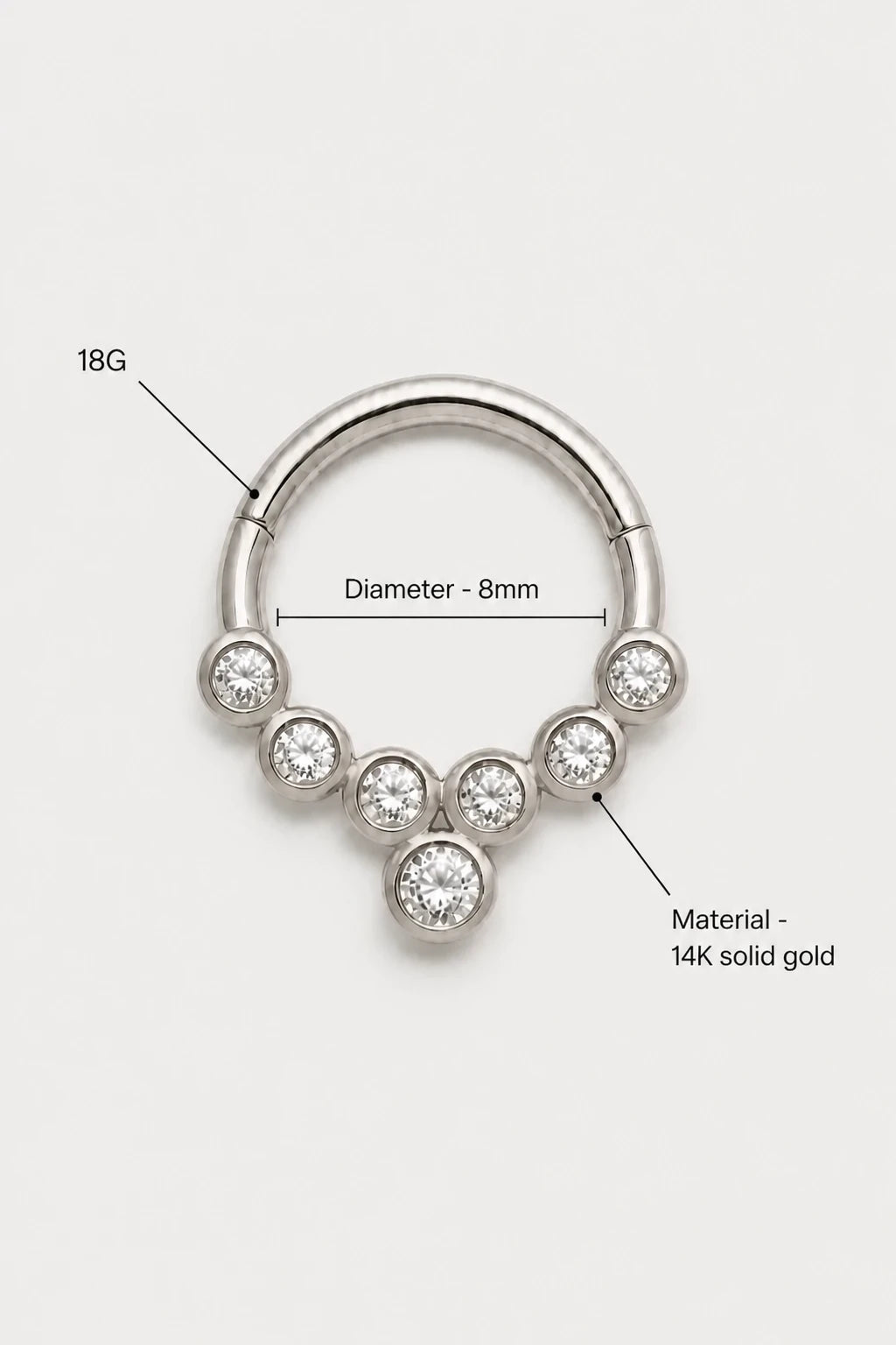 Bezel Row Clicker · White Gold · Studio 3/3 Specs