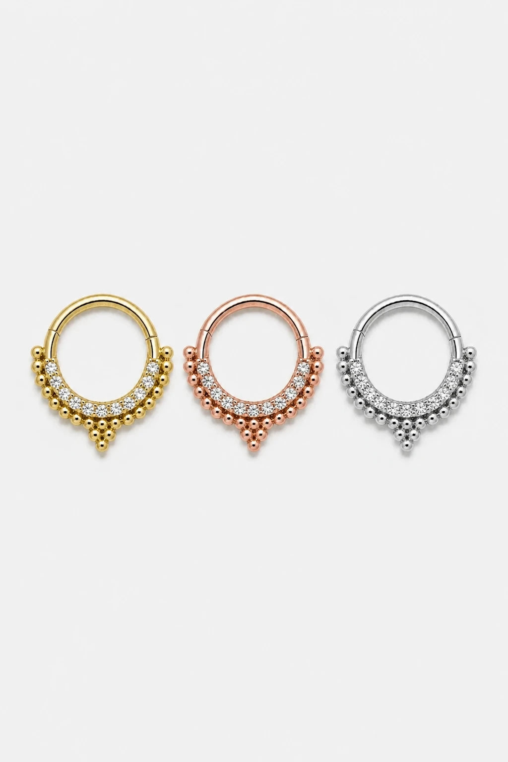 14k Gold Piercing Clicker mit Kugelstruktur · Yellow Gold · Studio 5/5 Colorways