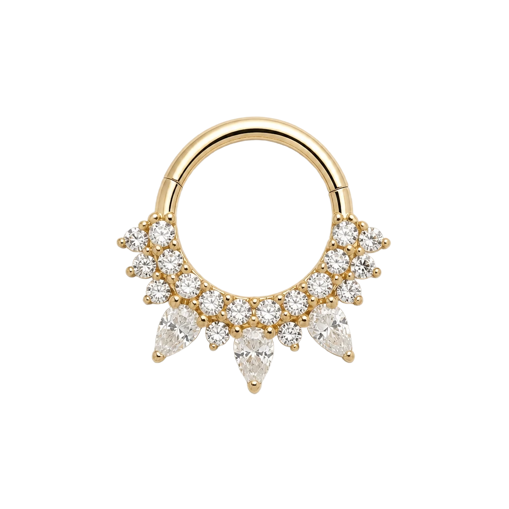 Petal Arc Clicker · Yellow Gold · Studio 4/8 BG Remove