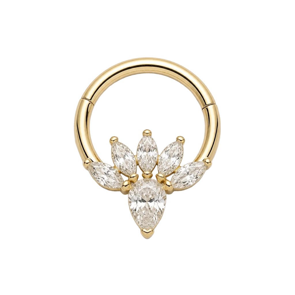 Bloom Cluster Clicker · Yellow Gold · Studio 4/8 BG Remove