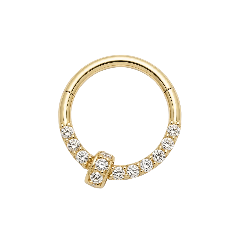 Pavé Bead Clicker · Yellow Gold · Studio 4/8 BG Remove