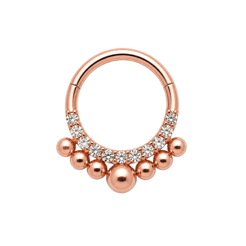 Beaded Pavé Clicker · Rose Gold · Studio 4/8 BG Remove [mj-base:003-0026] [mj-variant:002] [mj-role:variant_main] [mj-rank:0]