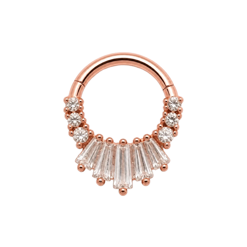 Baguette Arc Clicker · Rose Gold · Studio 4/8 BG Remove [mj-base:003-0029] [mj-variant:002] [mj-role:variant_main] [mj-rank:0]