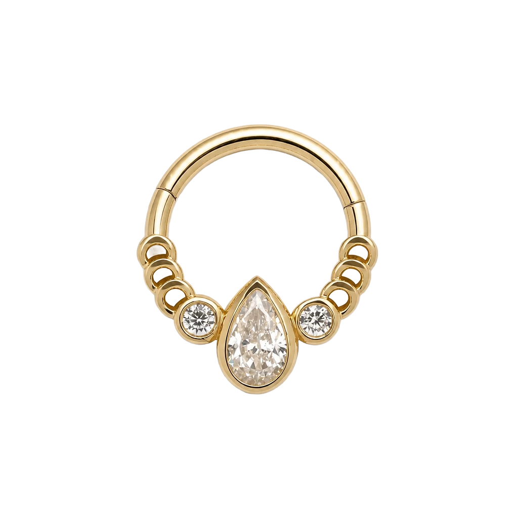 Pear Drop Clicker · Yellow Gold · Studio 4/8 BG Remove