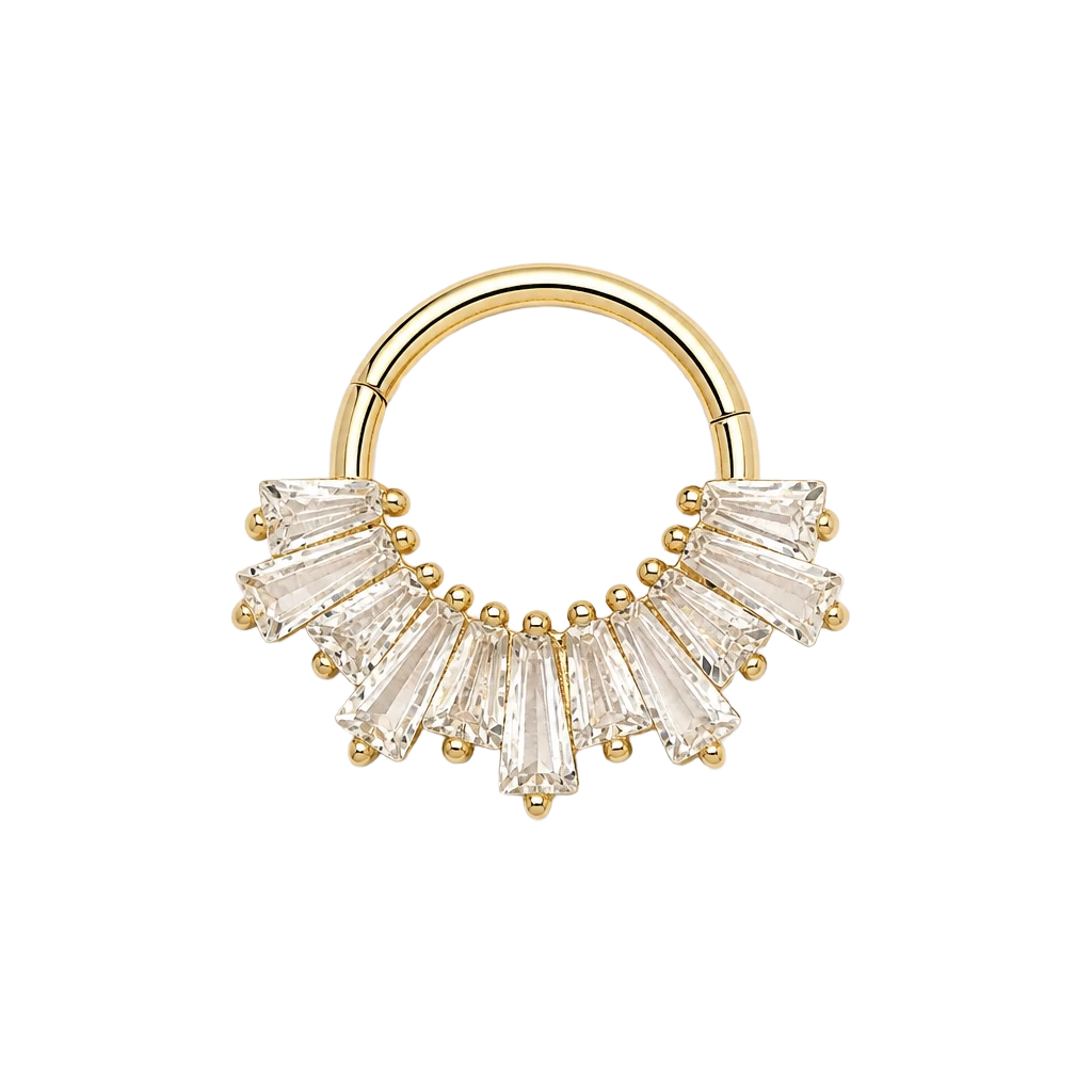 Baguette Fan Clicker · Yellow Gold · Studio 4/8 BG Remove