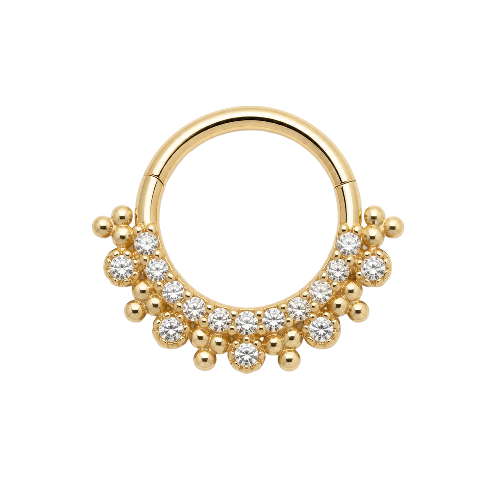 Cluster Fringe Clicker · Yellow Gold · Studio 4/8 BG Remove