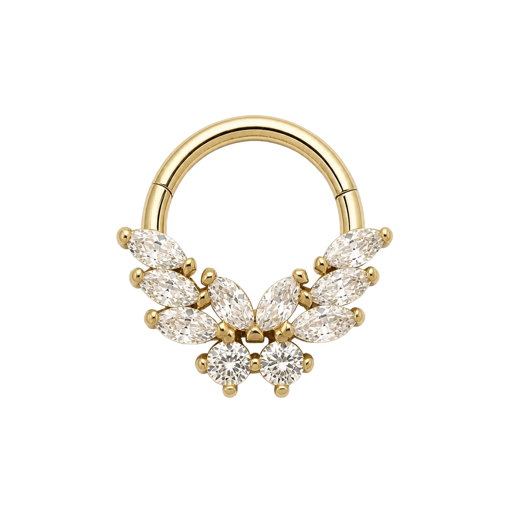 Floral Cluster Clicker · Yellow Gold · Studio 4/8 BG Remove