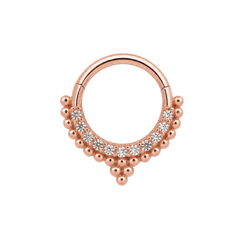 Beaded V Clicker · Rose Gold · Studio 4/8 BG Remove [mj-base:003-0037] [mj-variant:002] [mj-role:variant_main] [mj-rank:0]
