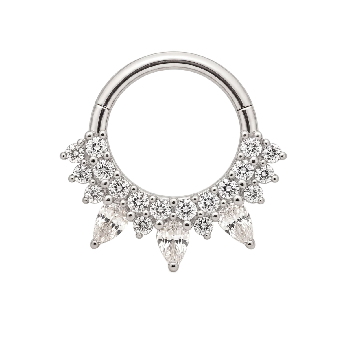 Petal Arc Clicker · White Gold · Studio 4/8 BG Remove