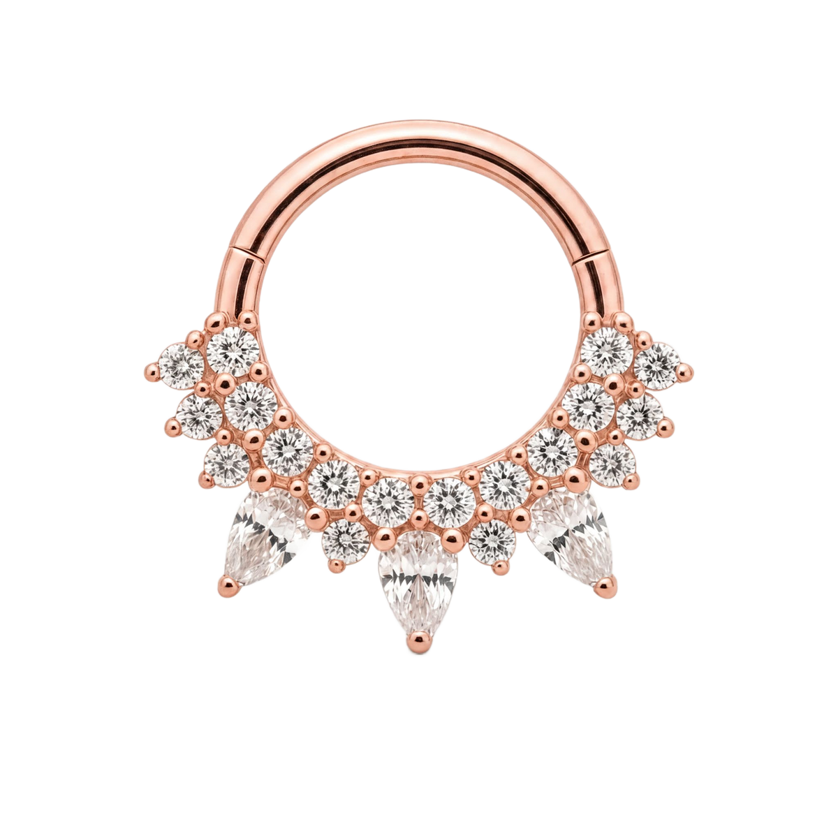 Petal Arc Clicker · Rose Gold · Studio 4/8 BG Remove