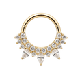 Petal Arc Clicker · Yellow Gold · Studio 4/8 BG Remove [mj-base:003-0005] [mj-variant:001] [mj-role:variant_main] [mj-rank:0]