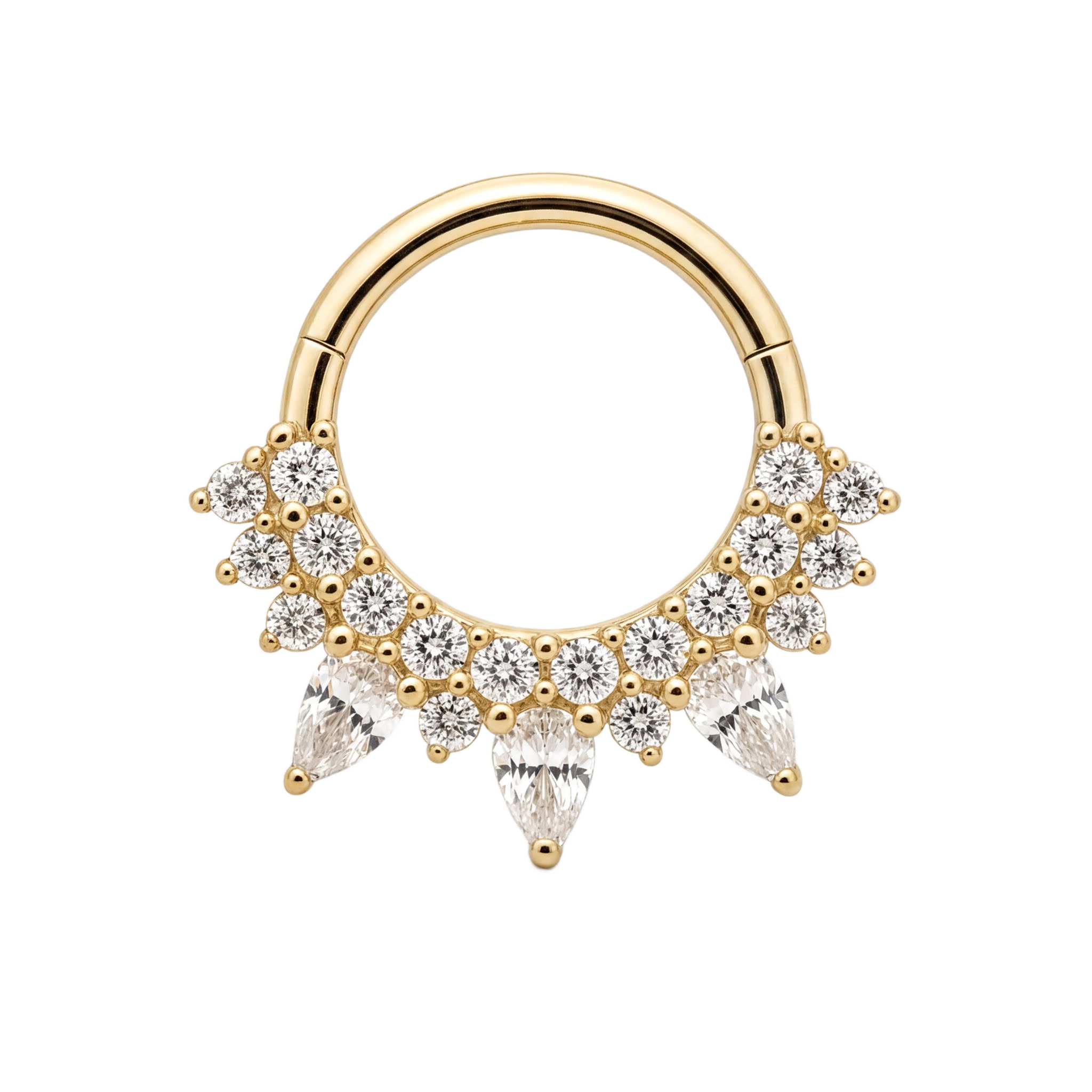 Petal Arc Clicker · Yellow Gold · Studio 4/8 BG Remove