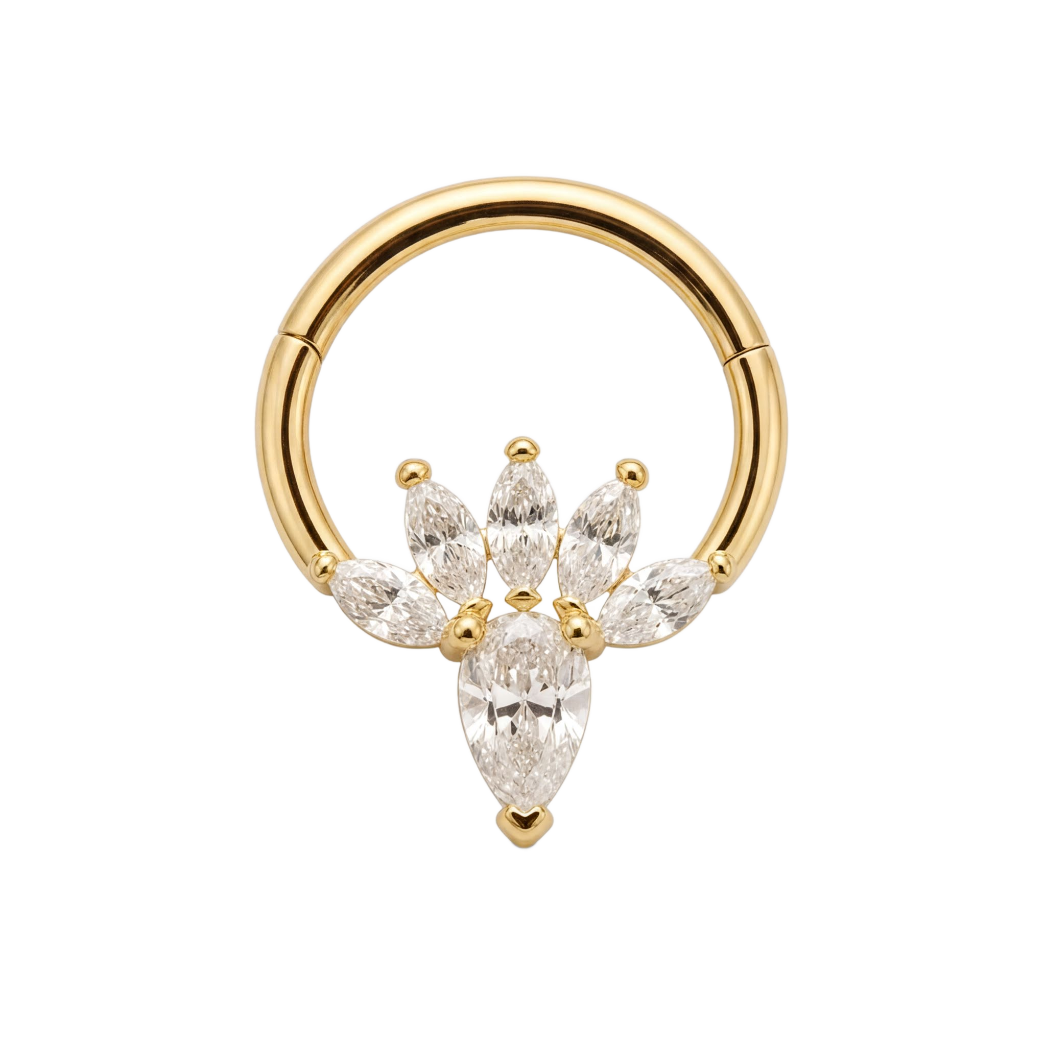 Bloom Cluster Clicker · Yellow Gold · Studio 4/8 BG Remove