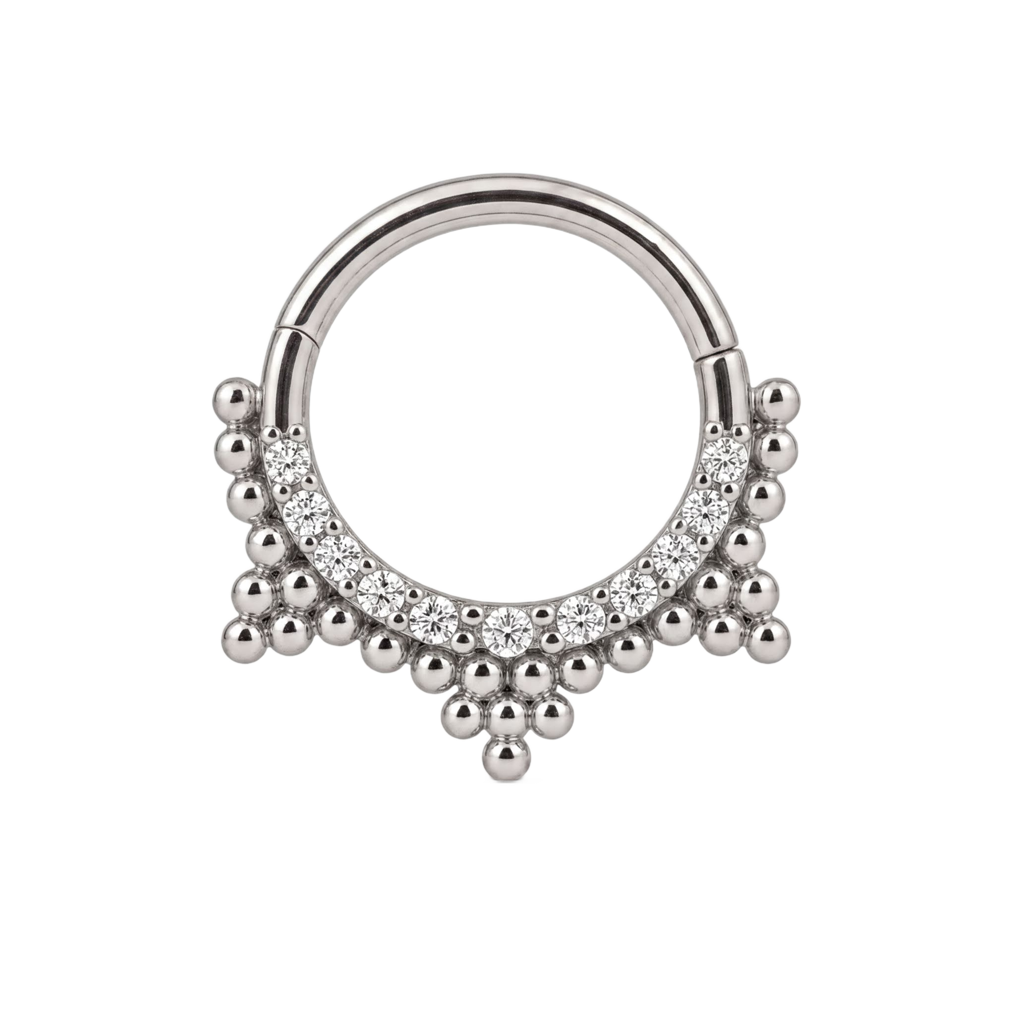Beaded Fringe Clicker · White Gold · Studio 4/8 BG Remove