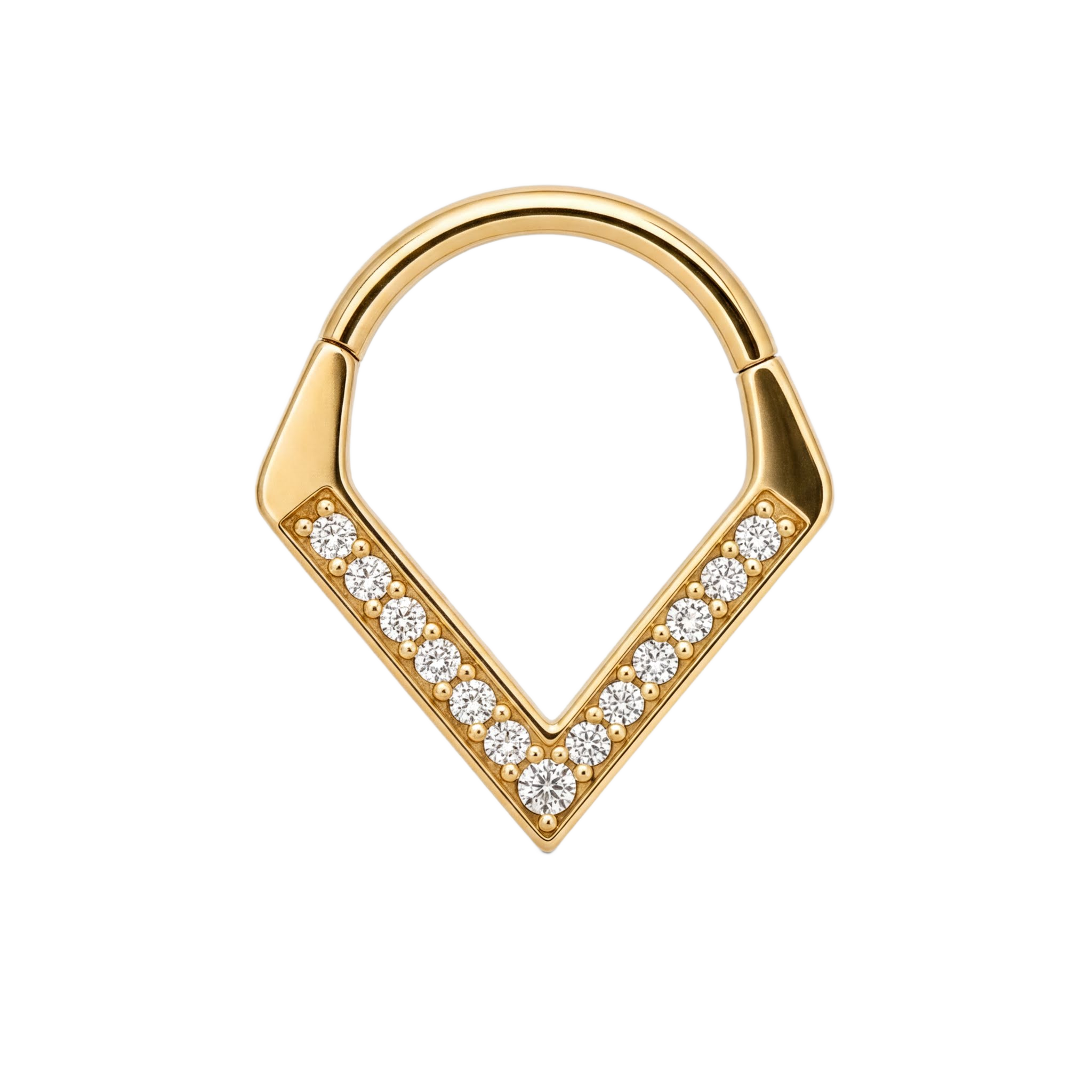 Chevron Clicker · Yellow Gold · Studio 4/8 BG Remove