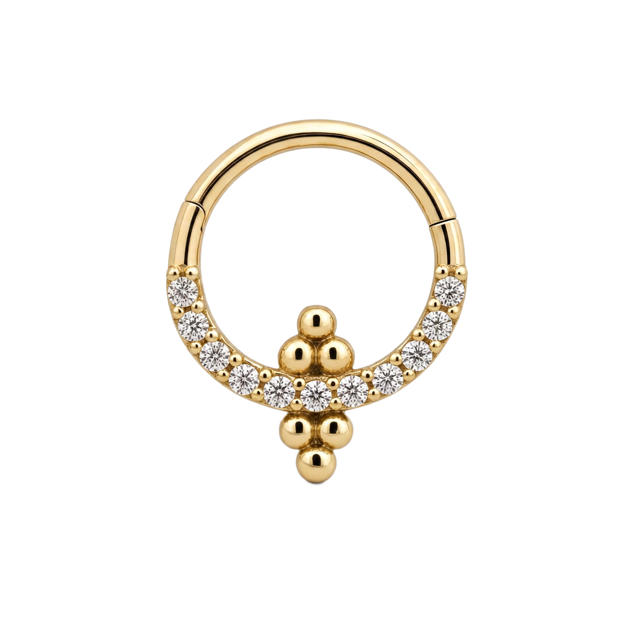 Dotted Drop Clicker · Yellow Gold · Studio 4/8 BG Remove
