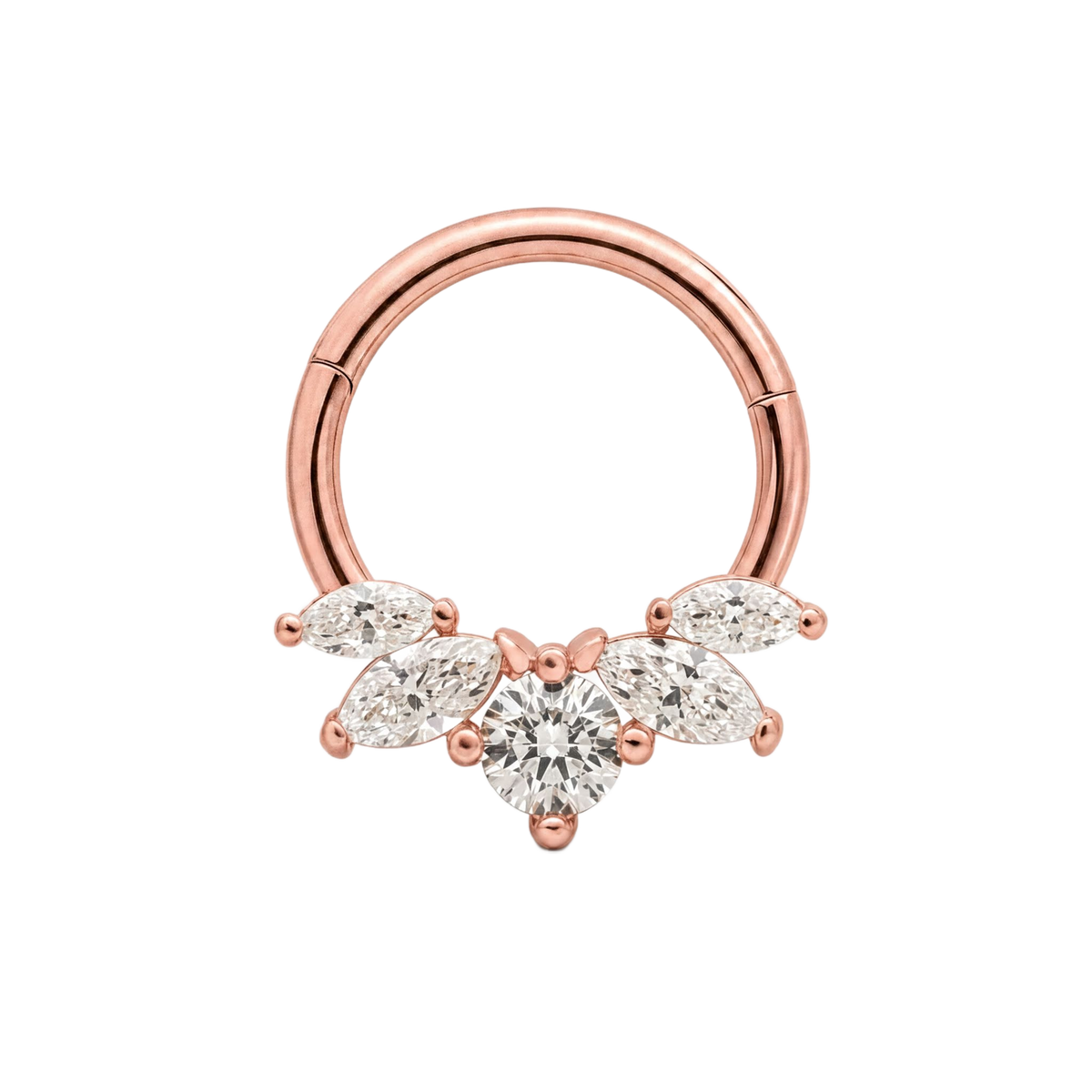 Marquise Cluster Clicker · Rose Gold · Studio 4/8 BG Remove