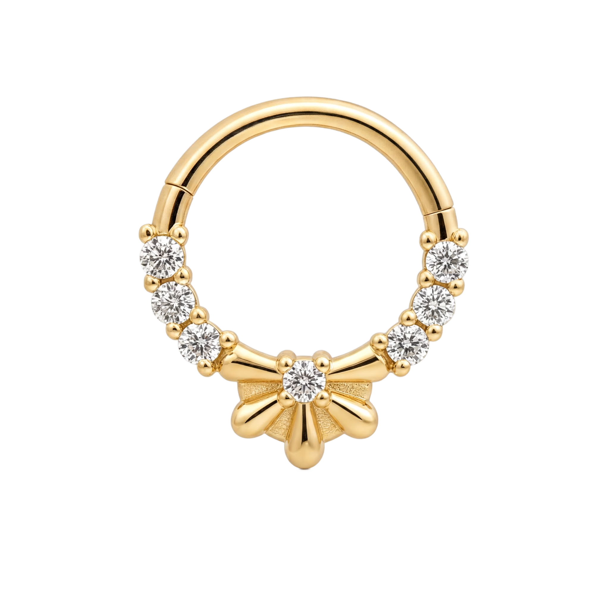 Tiny Bloom Clicker · Yellow Gold · Studio 4/8 BG Remove
