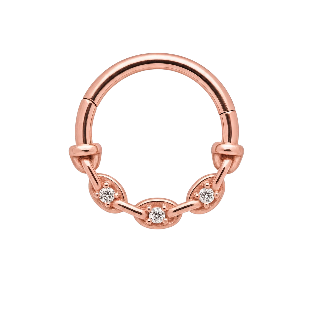 Linked Stone Clicker · Rose Gold · Studio 4/8 BG Remove